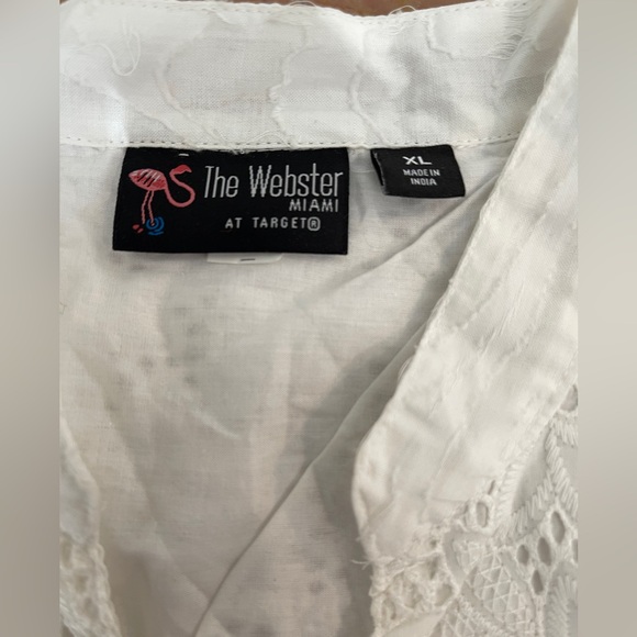 The Webster Miami At Target White Eyelet Tunic X-Large NWT - Picture 5 of 10
